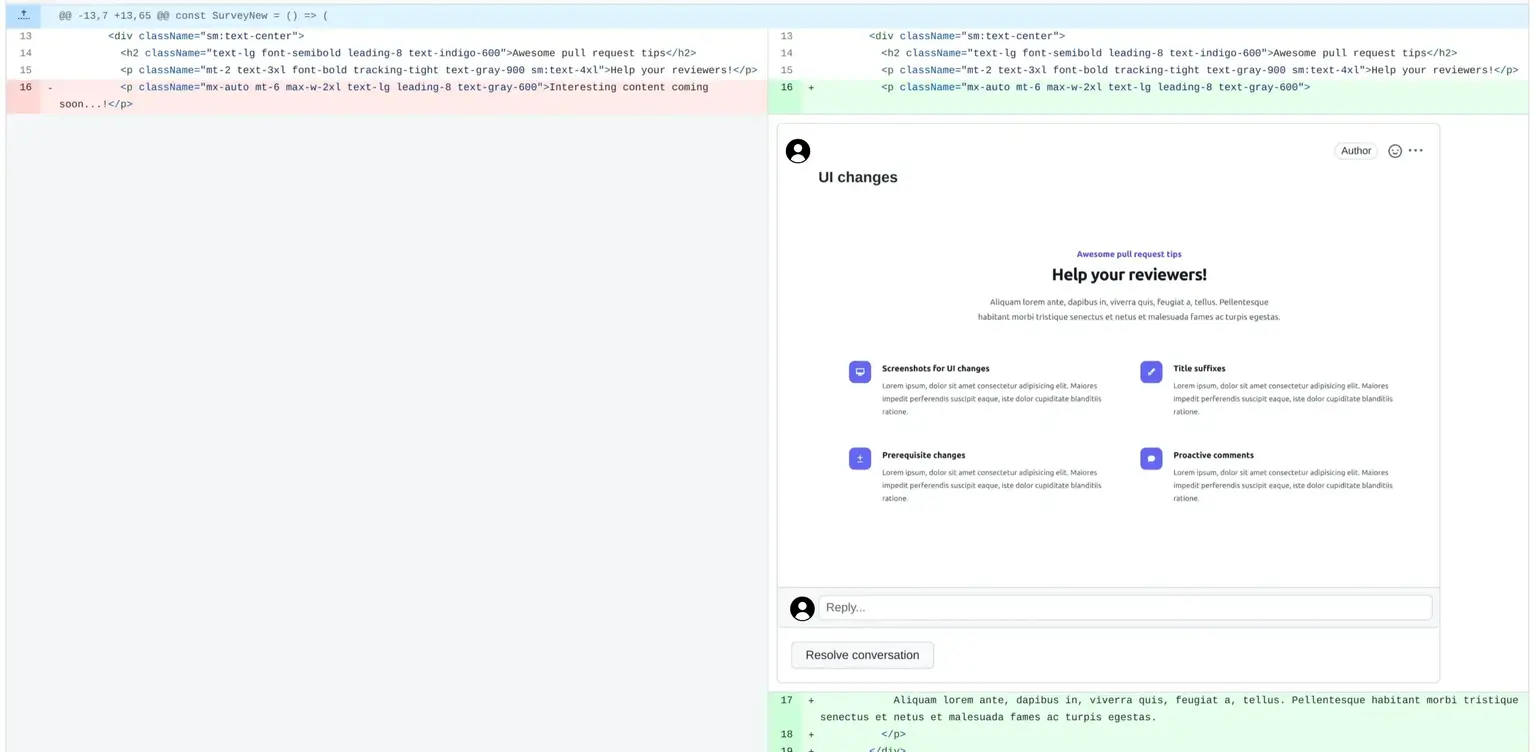 Better Github pull requests