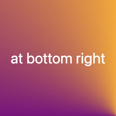 CSS Conic-gradient where the center is at the bottom right corner.