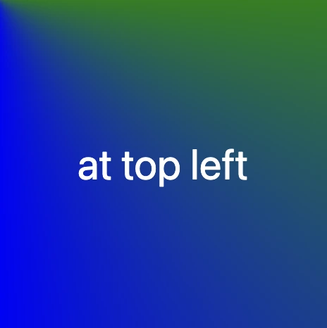 Conic-gradient where the center is at the top left corner.