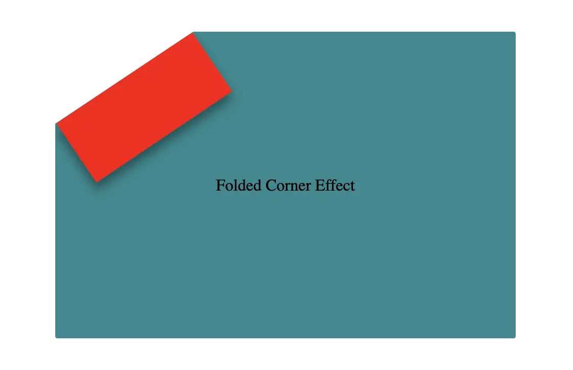 Rotating folded-corner element by 56 degrees using CSS transform property