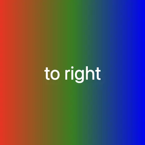 A smooth transition from left to right using red, green and blue color using the background-image: linear-gradient (to right, red, green, blue) CSS property
