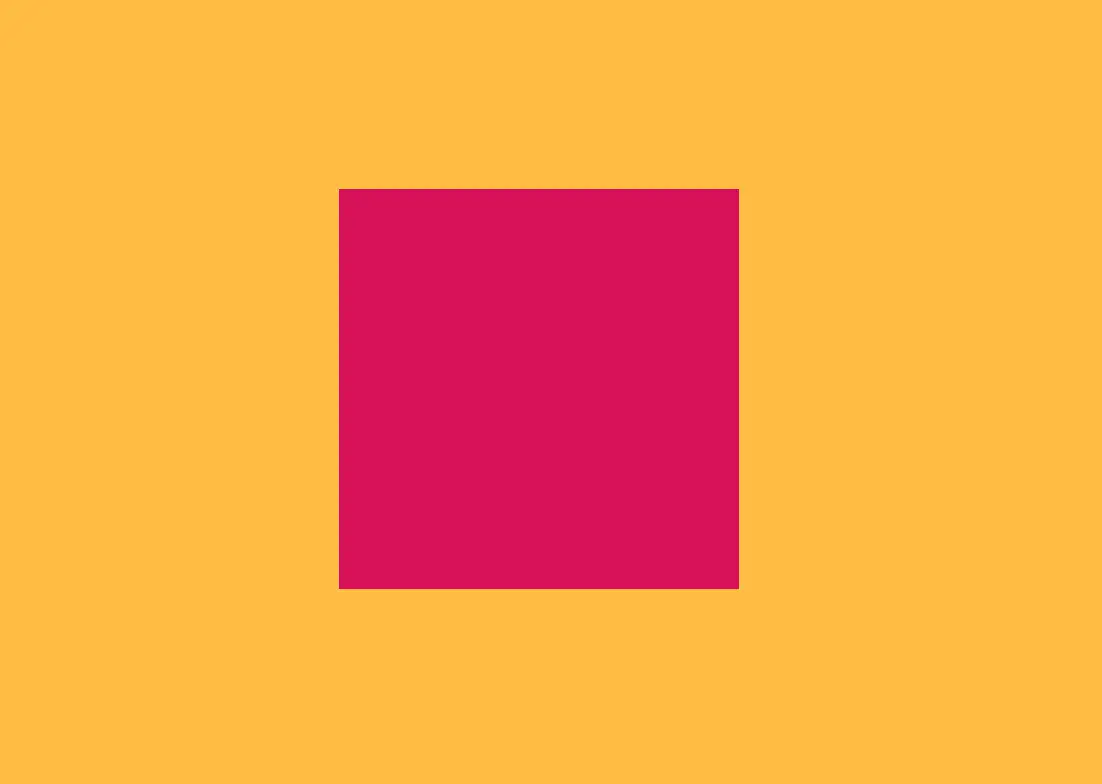 A magenta box on an orange background