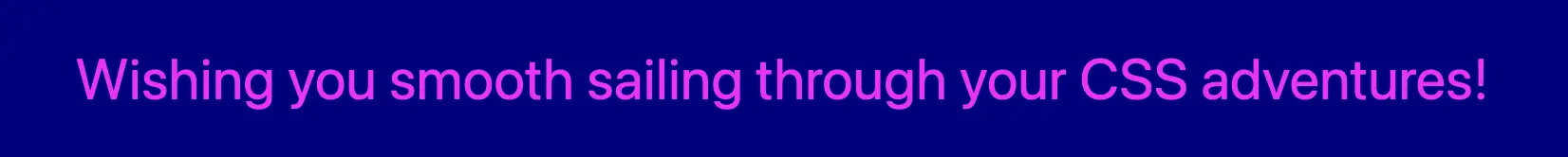 This image shows the CSS syntax. It contains three declarations: 'font-size: 14px; color: magenta; background-color: navy;'.