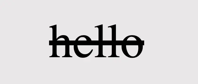 CSS text decoration: An image showing the text-decoration-line: line-through; CSS property.