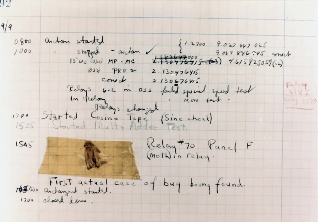 The first bug ever caught in paper!