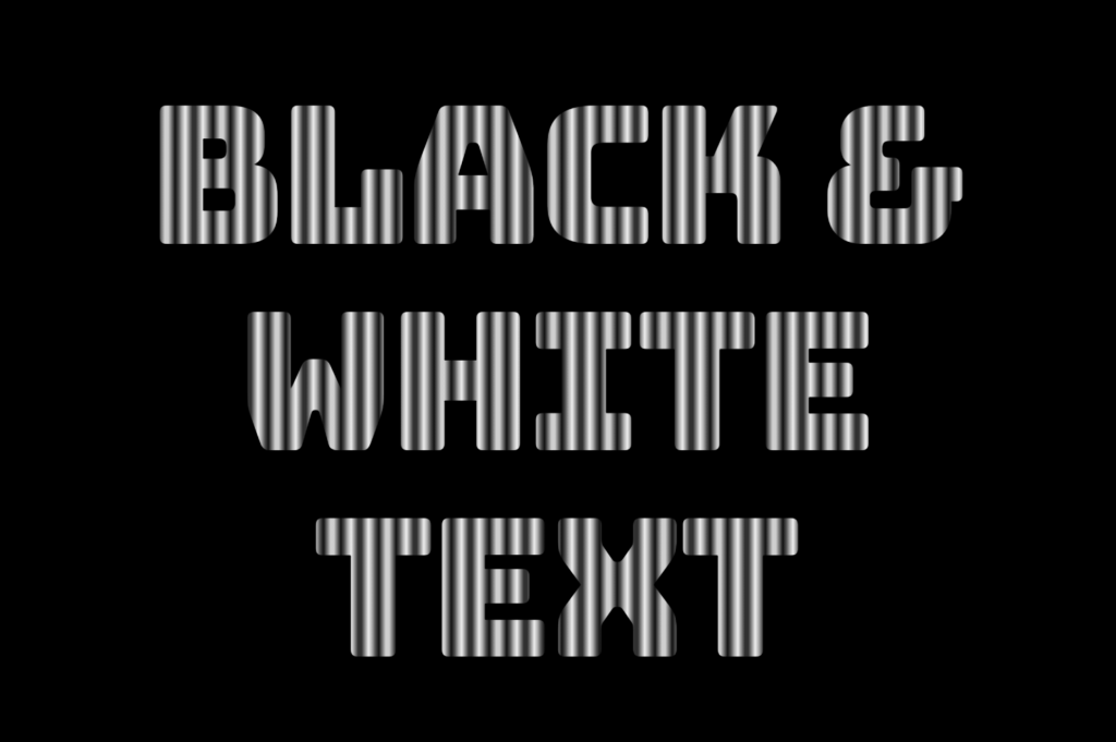 This image shows the color: transparent CSS property. We now see our text having a black and white - css zebra effect.