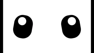 Pair of black cartoonish eyes