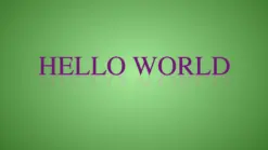 Purple text with reflection over green background. Image made by the author.