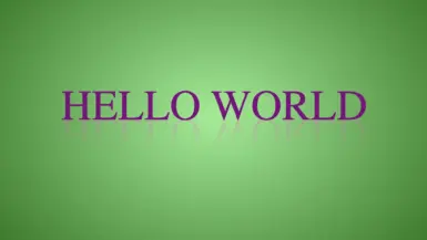 Purple text with reflection over green background. Image made by the author.