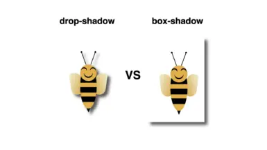Two bees, one with box-shadow and the other with drop-shadow. Image made by the author.