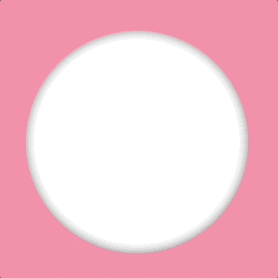 This gif shows a pink cyclic shape with a pointer (hand) cursor.