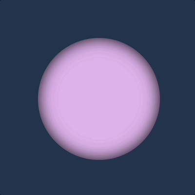 This gif shows a levander cyclic shape which rotates along both the X and Y axis when we hover over it.