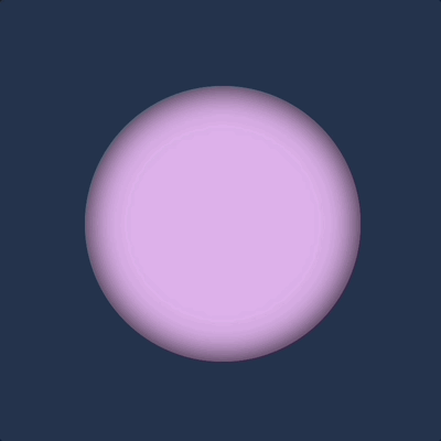 This gif shows a levander cyclic shape which rotates along both the X and Y axis when we hover over it. It returns to its initial position only when we hover out.
