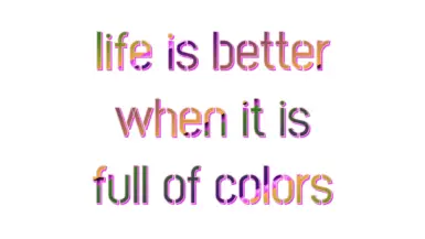 Colorful text with outline and shadow. It has the message: "life is better when it is full of colors". Image made by the author.