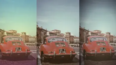 Three same images side by side. The intermediate shows the original image captured by Jonatan Hernandez. The other two have radial gradient technique and linear gradient technique applied respectively.