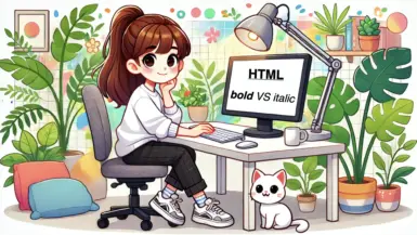 Girl coding in front of a computer.