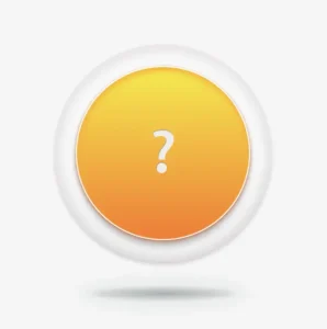 An image showing the base of the circular clickable button. On it's top it has the clickable part. The clickable part it has a question mark on. Button also has a shadow below.
