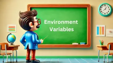 Schrool board showing Environment variables phrase