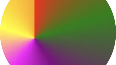 Colorful conic-gradient technique where the center is at 30% across and 55% down. Image made by the author.