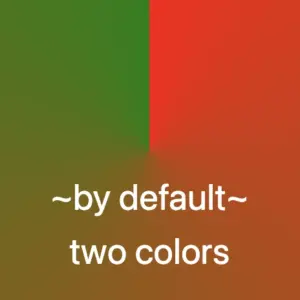 Default CSS conic gradient with two colors, red and green
