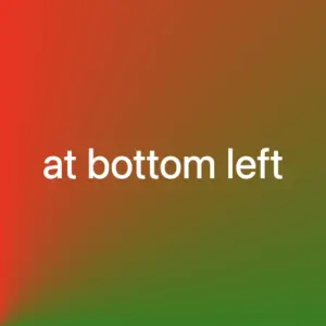 CSS Conic-gradient where the center is at the bottom left corner.