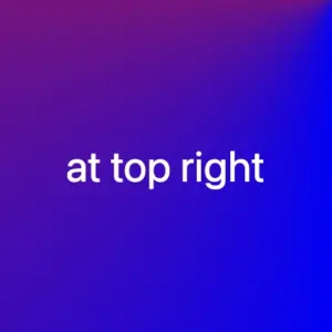 Conic-gradient where the center is at the top right corner.