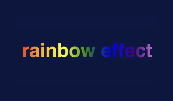 Text with rainbow effect