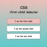 CSS first-child selector.