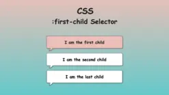 CSS first-child selector.