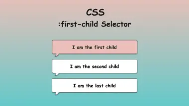 CSS first-child selector.