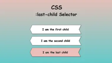 CSS last-child selector.