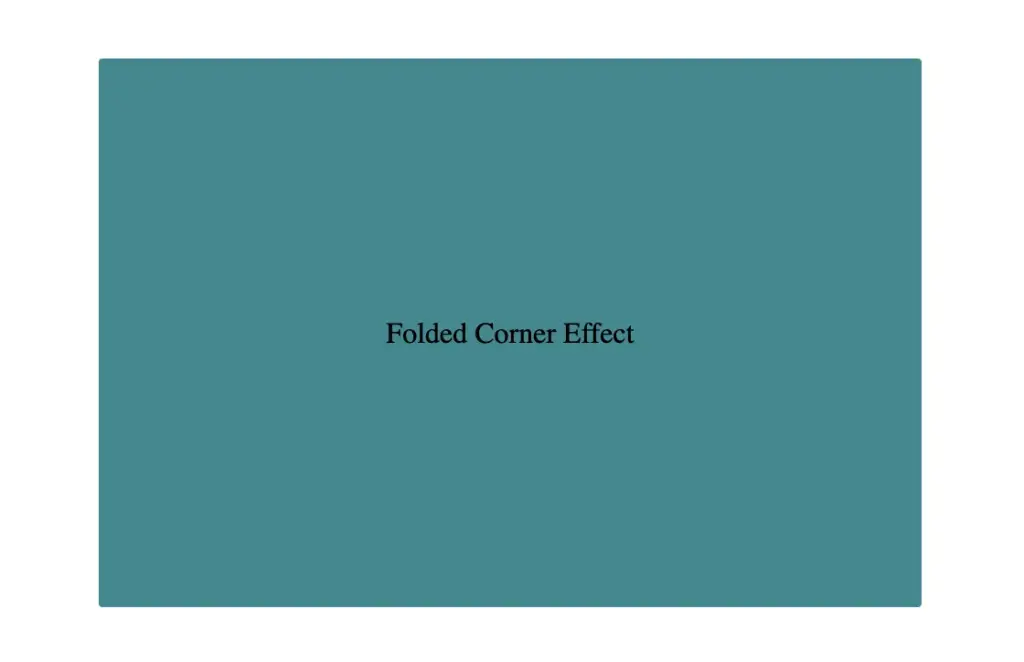 Initial paper design before applying folded corner effect
