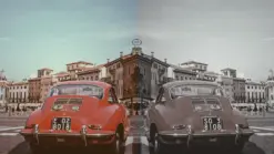 The same image twice. On the left is the origin image while on the right is has the grayscale filter