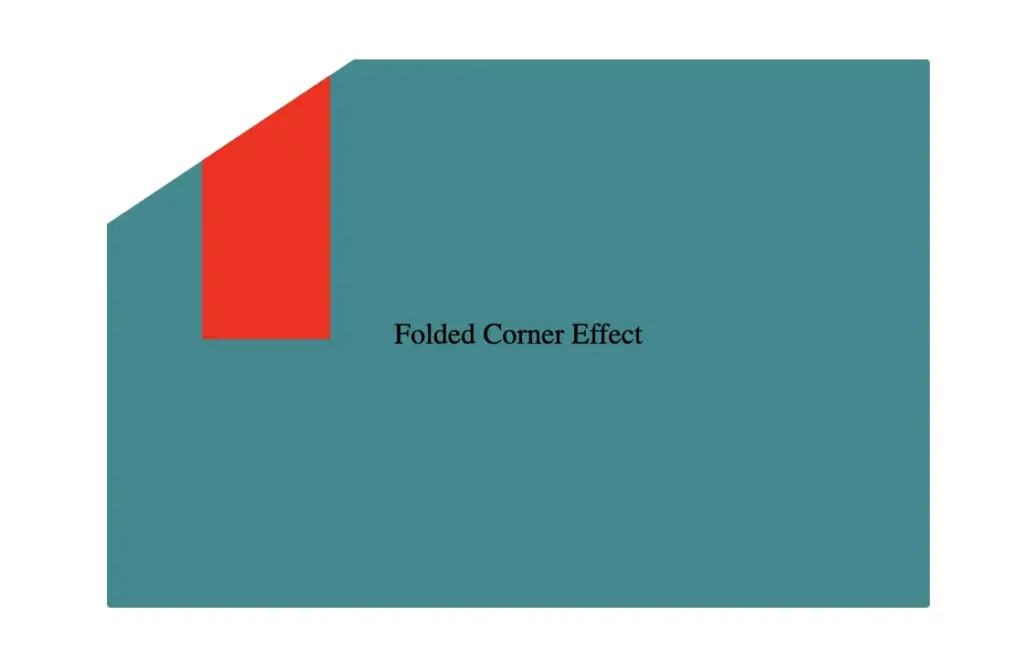 Positioning folded-corner element at left 52px to align with cut corner