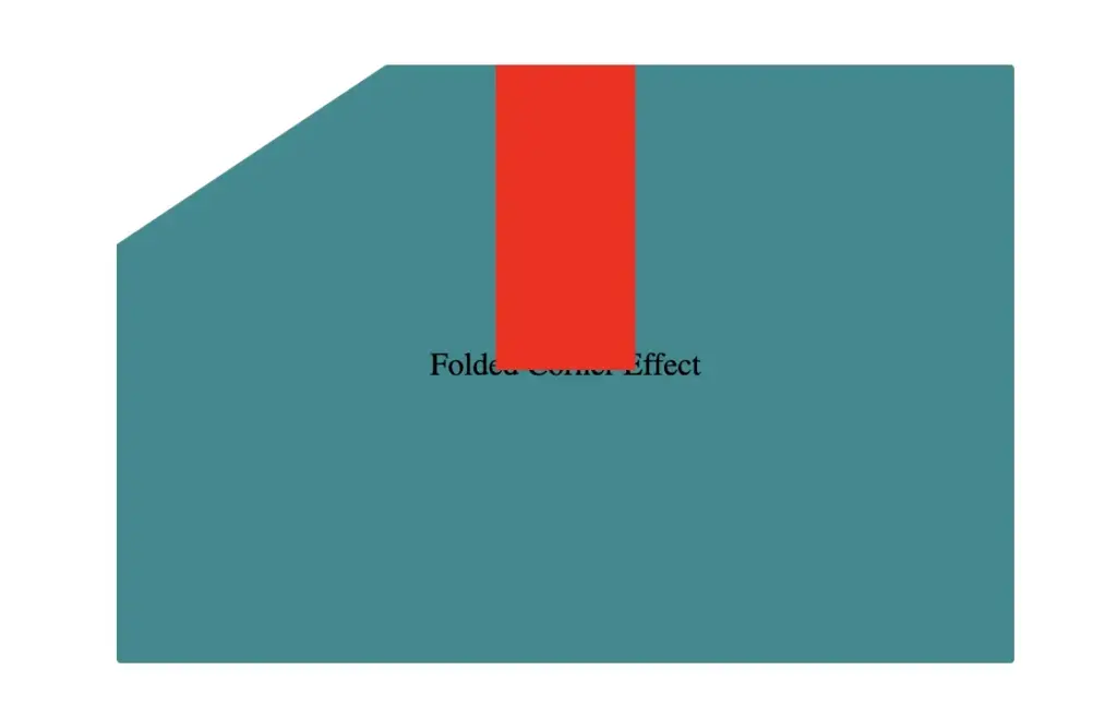 Positioning folded-corner element at top -7px in folded corner effect layout