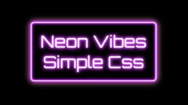 Styling the neon text with pink, magenta and purple hues setting the text shadow CSS property.