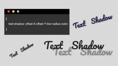 Code snippet with text-shadow code and some text shadow effects around