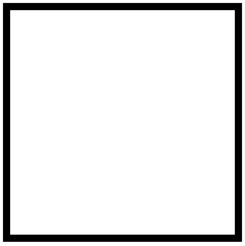 A white box with 5 pixels solid black border