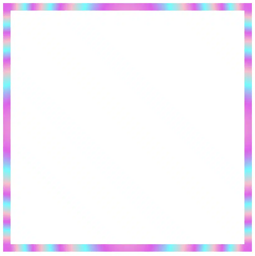 Border effect with cyan, pink and violet made combining the radial-gradient technique and the border-image-slice: 1 CSS property