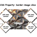 Different border effects setting the border-image-slice CSS property